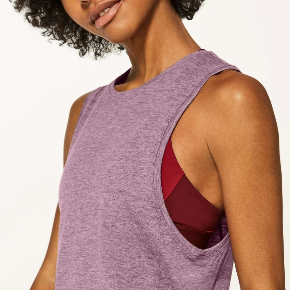 Lululemon Box It Out Tank Heathered Oxblood - Picture 3 of 8